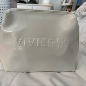 Vivier White Cosmetic Bag